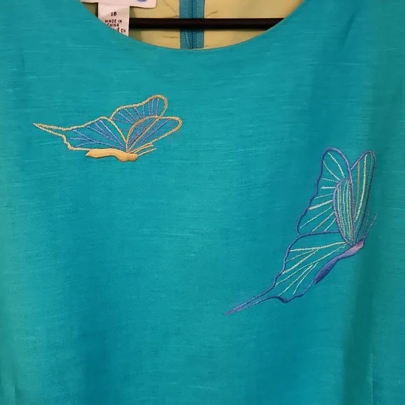 Talbot's Turquoise Sheath, Size 16 - Picture 4 of 6